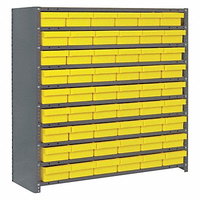 E7214 Enclosed Bin Shlvng 12x39x36in Yellow