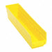 F0617 Shelf Bin Yellow Polypropylene 4 in