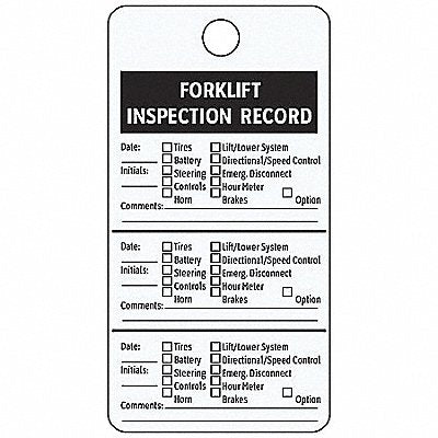 Label Foil 3x4.25 In Forklift PK25