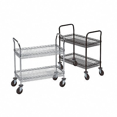 Basket Cart 2Shelf 39x36x18 Chrome