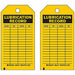 Lubrication Rcd Tag 5-3/4 x 3 In PK10