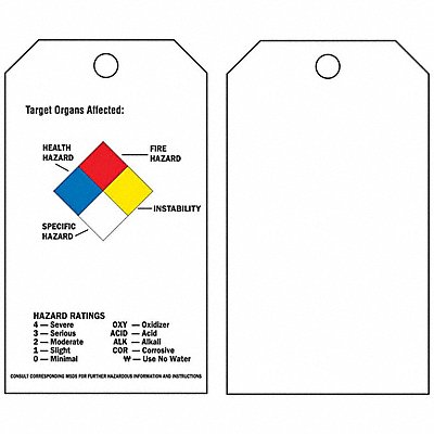 Tag Polyester Chemical Hazard PK25