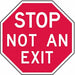 Rflct Exit/Entrance Stop Sign 6x6in Alum