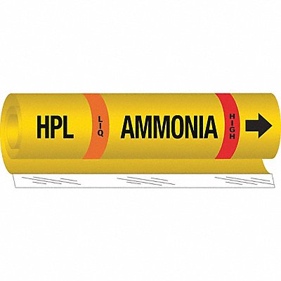 Pipe Marker Ammonia 26 in H 12 in W