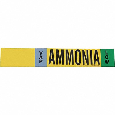 Pipe Marker Ammonia 2 1/4 in H 14 in W