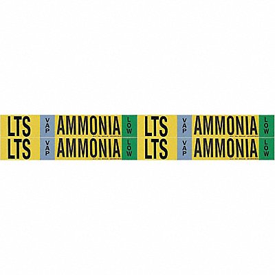 Pipe Marker Ammonia 1 1/8in H 7in W