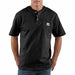 K7959 Short Sleeve Henley Black 3XL