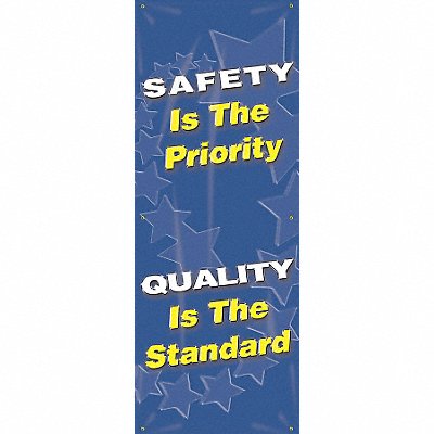 Safety Banner 74in x 28in Poly Sheeting