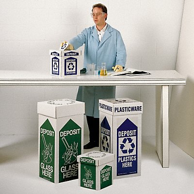 Glass Disposal Box Benchtop 8x8x10 PK6