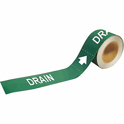 Pipe Marker Drain 2 in H 12 in W