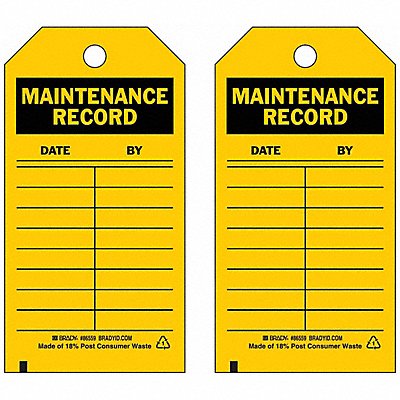 Mal Nt Rcd Tag 5-3/4 x 3 In Bk/Yel PK10