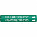 Pipe Markr Cold Water Supply 2in H 2in W