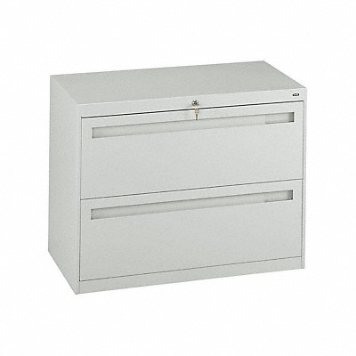 File Cabinet 36 in 2 Drawer Grey