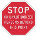 Rflct No Trespassing Stop Sign 12x12in