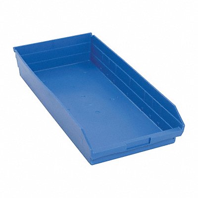 F0624 Shelf Bin Blue Polypropylene 4 in