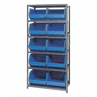 E1504 Bin Shlvng 18inx75inx36in Blue