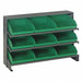 E1543 Bench Pick Rack 12x21x36in Green