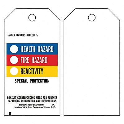 Tag Polyester Chemical Hazard PK25