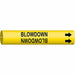 Pipe Marker Blowdown 13/16 in H 4/5 in W