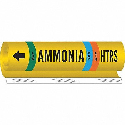 Pipe Marker Ammonia 9 in H 8 in W