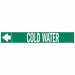 Pipe Marker Cold Water 1in H 8in W