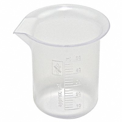 Beaker 50 mL 60 mm H 41 mm Dia PK20