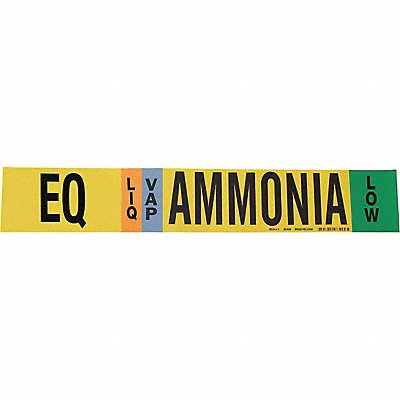 Pipe Marker Ammonia 4 in H 24 in W