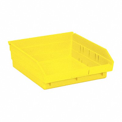 F0616 Shelf Bin Yellow Polypropylene 4 in