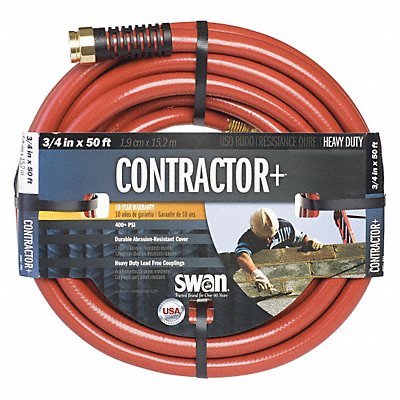 Water Hose PVC 3/4 ID 50 ft L