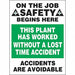 Safety Poster 22 in x 17 in Plastic