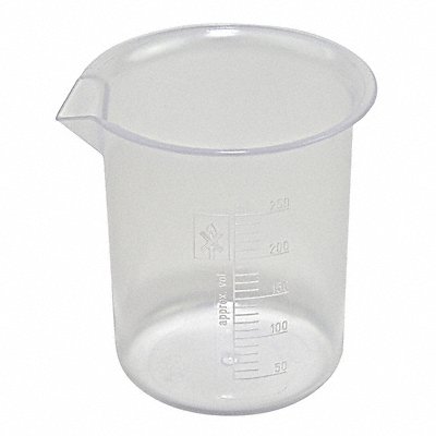 Beaker 250 mL 95 mm H 71 mm Dia PK8