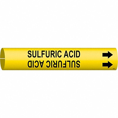 Pipe Marker Sulfuric Acid 2 in H 2 in W