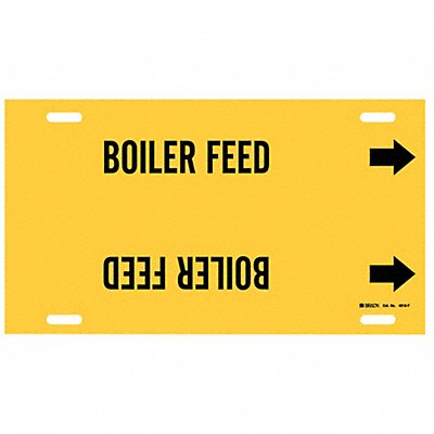 Pipe Marker Boiler Feed 8 in H 16 in W