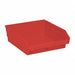 F0616 Shelf Bin Red Polypropylene 4 in