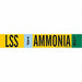 Pipe Marker Ammonia 4 in H 24 in W