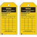 HVAC Fl Replacement Rcd Tag Bk/Yel PK10