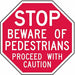 Rflct Pedestrian Sign 12x12in Aluminum