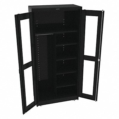 Storage Cabinet 78 x36 x18 Black 5Shlv