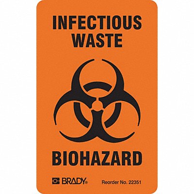 Biohazard Lbl 3inx1 17/20in Paper PK100