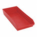 F0624 Shelf Bin Red Polypropylene 4 in