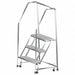 Rolling Ladder T304 Steel 28-1/2 in.H