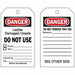 Danger Tag 7 in H 4 in W Polyester PK10