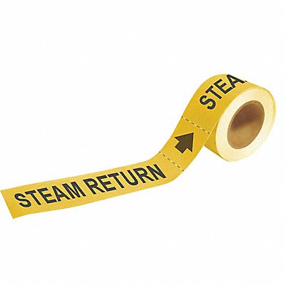 Pipe Markr Steam Return 1in H 8in W