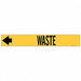 Pipe Marker Waste 2 in H 12 in W