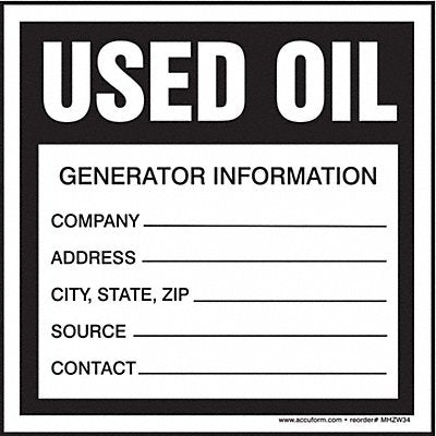 DOT Handling Label Waste 6 W PK250