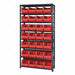 E1498 Bin Shlvng 12inx75inx36in Red