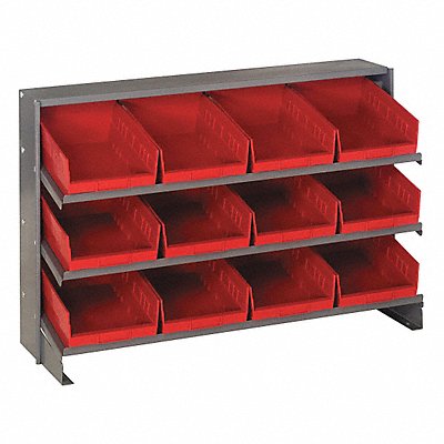 E1542 Bench Pick Rack 12x21x36in Red