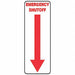 Emergency Shut-Off Sign 14 X5 Alum