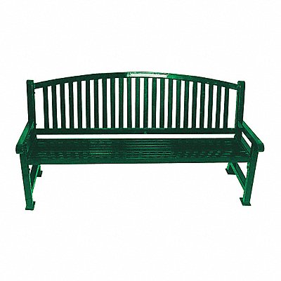 Outdoor Bench 72 in L 36 in W Grn