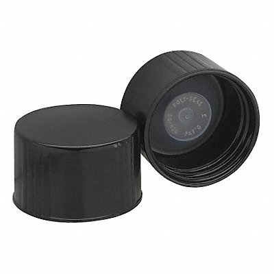 Cap 38 mm Dia Black PK100